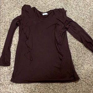 Velvet maroon maternity top size L
